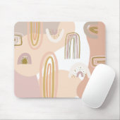 Trendige Abstrakte Regenbogenmuster Modernes Works Mousepad (Mit Mouse)
