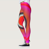 Trendige Abstrakte rosa Leggings (Links)