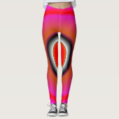 Trendige Abstrakte rosa Leggings (Vorderseite)