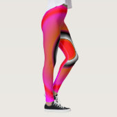 Trendige Abstrakte rosa Leggings (Rechts)