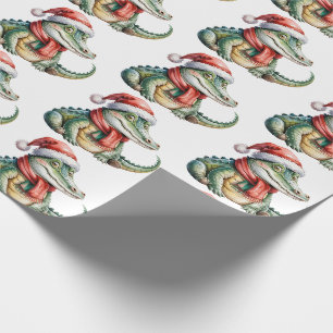 Trendige Alligatoren-Krokodile Weihnachtsmuster Geschenkpapier