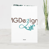 trendige Aqua blüh Business Danke Cards (Rückseite)