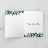 trendige Aqua blüh Business Danke Cards (Innenseite)