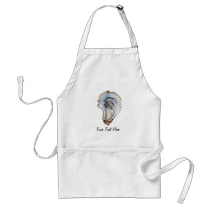 Trendige Aquarell-Nautik-Auster personalisiert Schürze