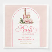 Trendige Aquarell-Servietten Brautparty Name Serviette (Vorderseite)