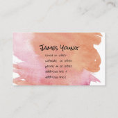 Trendige Aquarellgestaltung - individuelle Visiten Visitenkarte (Rückseite)