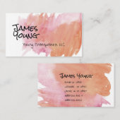 Trendige Aquarellgestaltung - individuelle Visiten Visitenkarte (Vorne/Hinten)