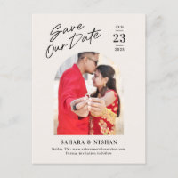 Trendige Arch Editable Color Save the Date Postcar
