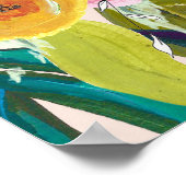 Trendige Art Painted Blume Poster Art Print (Ecke)