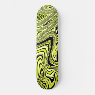 Trendige ästhetische Marmor-Limette-Gelb-Muster Skateboard
