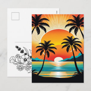 Trendige ästhetische Sommer 2026 Wallpapers für Ha Feiertagspostkarte