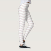 Trendige Beige Braun, Weiße Pastellfarben Moderne Leggings (Rechts)