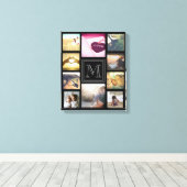 Trendige, benutzerdefinierte, monogrammatikalische leinwanddruck (Insitu (Holzboden))