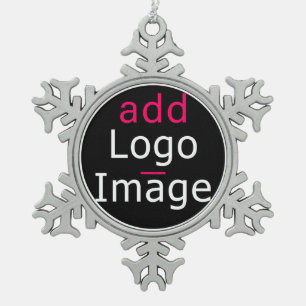 Trendige Berufliche Business Custom Festive Schneeflocken Zinn-Ornament