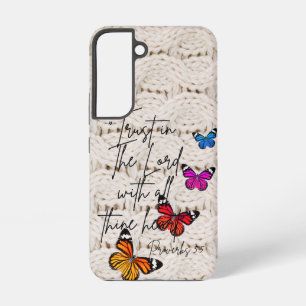 Trendige Bibel Weiße Gestrickte Regenbogen Schmett Samsung Galaxy Hülle