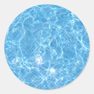 Trendige Blank Template Custom Swimming Pool Blau Runder Aufkleber