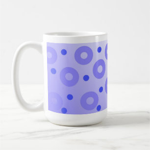 Trendige blaue Kreise und königsblaue Punkte Kaffeetasse