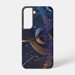 Trendige blaue Musiknoten Samsung Galaxy Hülle