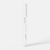 Trendige blaue Schleife personalisiert mit Namen M iPhone Hülle (Rechte Seite)
