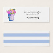 Trendige Blume Bucket Blume Instagram Karten Mini (Vorne & Hinten)