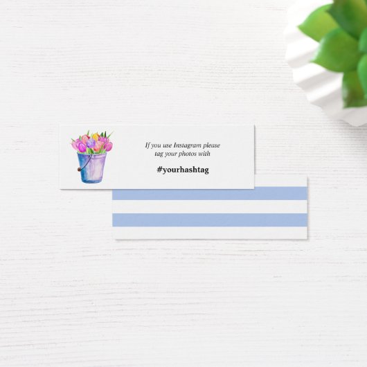 Trendige Blume Bucket Blume Instagram Karten Mini (Schreibtisch)