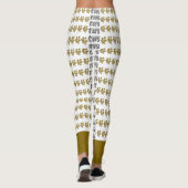 Trendige Blume Gras Capri Leggings (Rückseite)
