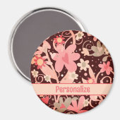 Trendige Blume Personalisiert Moderne Inspiritivit Magnet (Vorderseite/Rückseite)