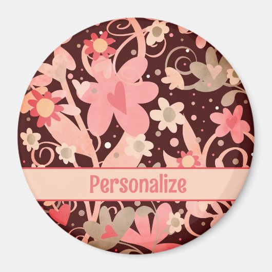 Trendige Blume Personalisiert Moderne Inspiritivit Magnet (Vorne)