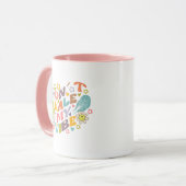 Trendige Blume Retro Vegan Tasse (Vorderseite Links)