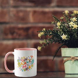 Trendige Blume Retro Vegan Tasse