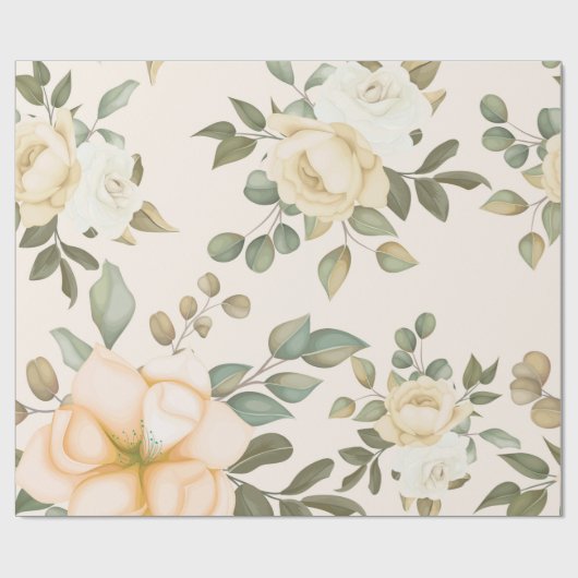 trendige Blüte Geschenkpapier (Flach)