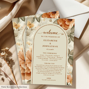 Trendige Boho-Kupfer-Elfenbein-Olive-Sage-Blumenho Programm
