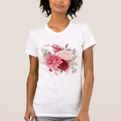 Trendige botanische Blume mit Blütenfarbe T-Shirt (Vorderseite)