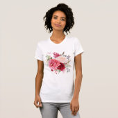 Trendige botanische Blume mit Blütenfarbe T-Shirt (Vorne ganz)