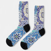Trendige bunte gemusterte Socken (Linkes Detail)