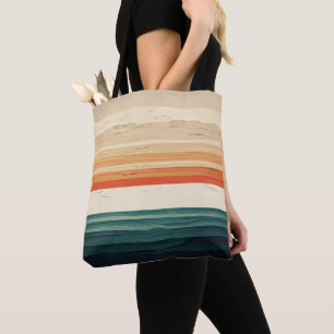 Trendige bunte gestreifte Acryl-Farbtasche Tasche