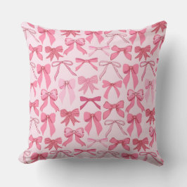 Trendige charmante rosa Schleifen-Knoten-Muster Kissen