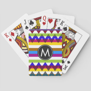 Trendige Chevron-Streifen Muster #14 Spielkarten
