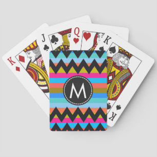 Trendige Chevron-Streifen Muster #4 Spielkarten