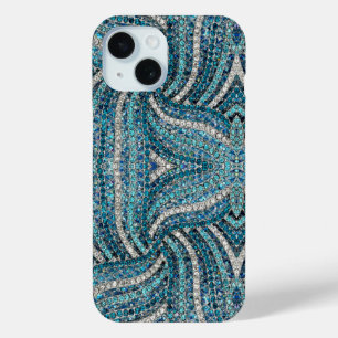 trendige chische geometrische Linien, grau-blau-Kr Case-Mate iPhone Hülle