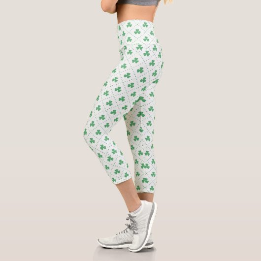 Trendige Clover Leaf Capri Leggings für Lässige We (Links)