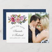 Trendige Colorway Wasserfarbe Save the Date (Vorne/Hinten)