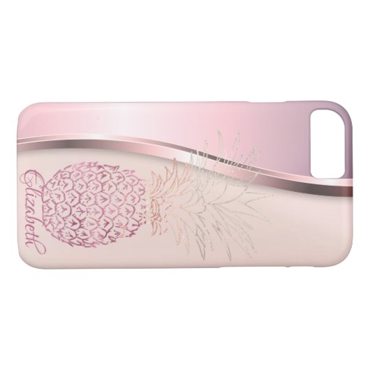 Trendige Coole Ananas - Personalisiert Case-Mate iPhone Hülle (Rückseite (Horizontal))