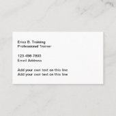 Trendige Coole Dog Trainer Moderne Visitenkarten Visitenkarte (Rückseite)