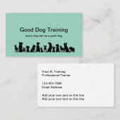 Trendige Coole Dog Trainer Moderne Visitenkarten Visitenkarte (Vorne/Hinten)