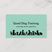 Trendige Coole Dog Trainer Moderne Visitenkarten Visitenkarte (Vorderseite)