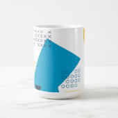 Trendige, coole, geometrische Memphis-Abbildung Kaffeetasse (Mittel)