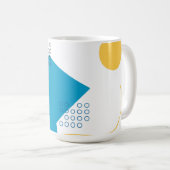 Trendige, coole, geometrische Memphis-Abbildung Kaffeetasse (VorderseiteRechts)