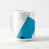 Trendige, coole, geometrische Memphis-Abbildung Kaffeetasse (Vorderseite Links)