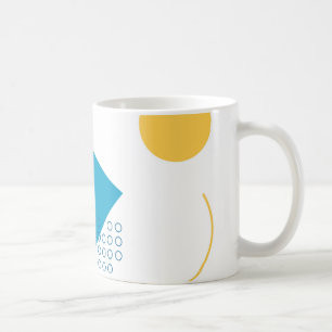 Trendige, coole, geometrische Memphis-Abbildung Kaffeetasse
